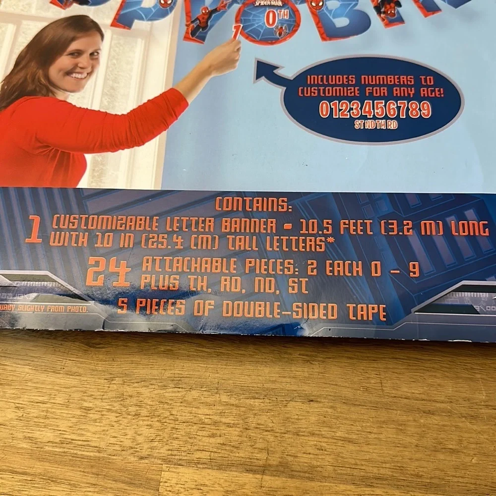 MARVEL spiderman jumbo letter banner kit